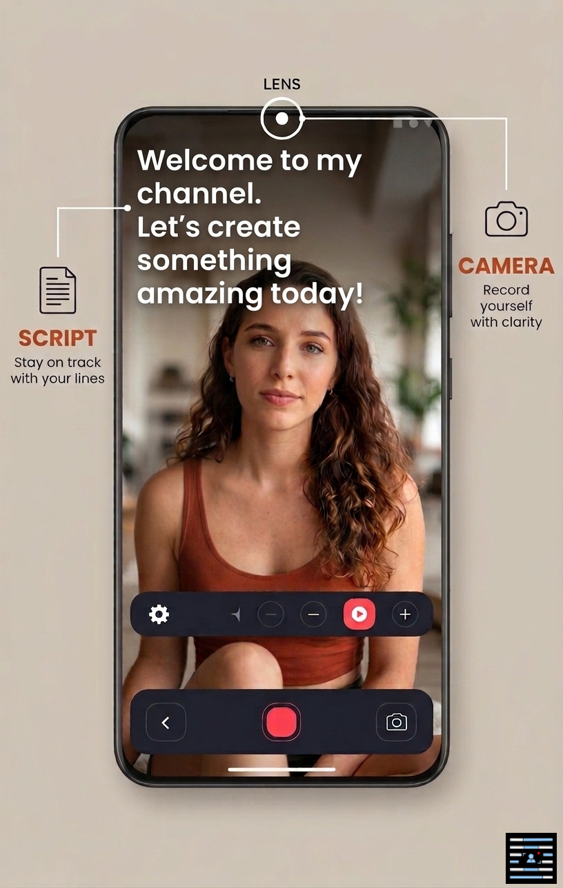 Teleprompter app on a phone